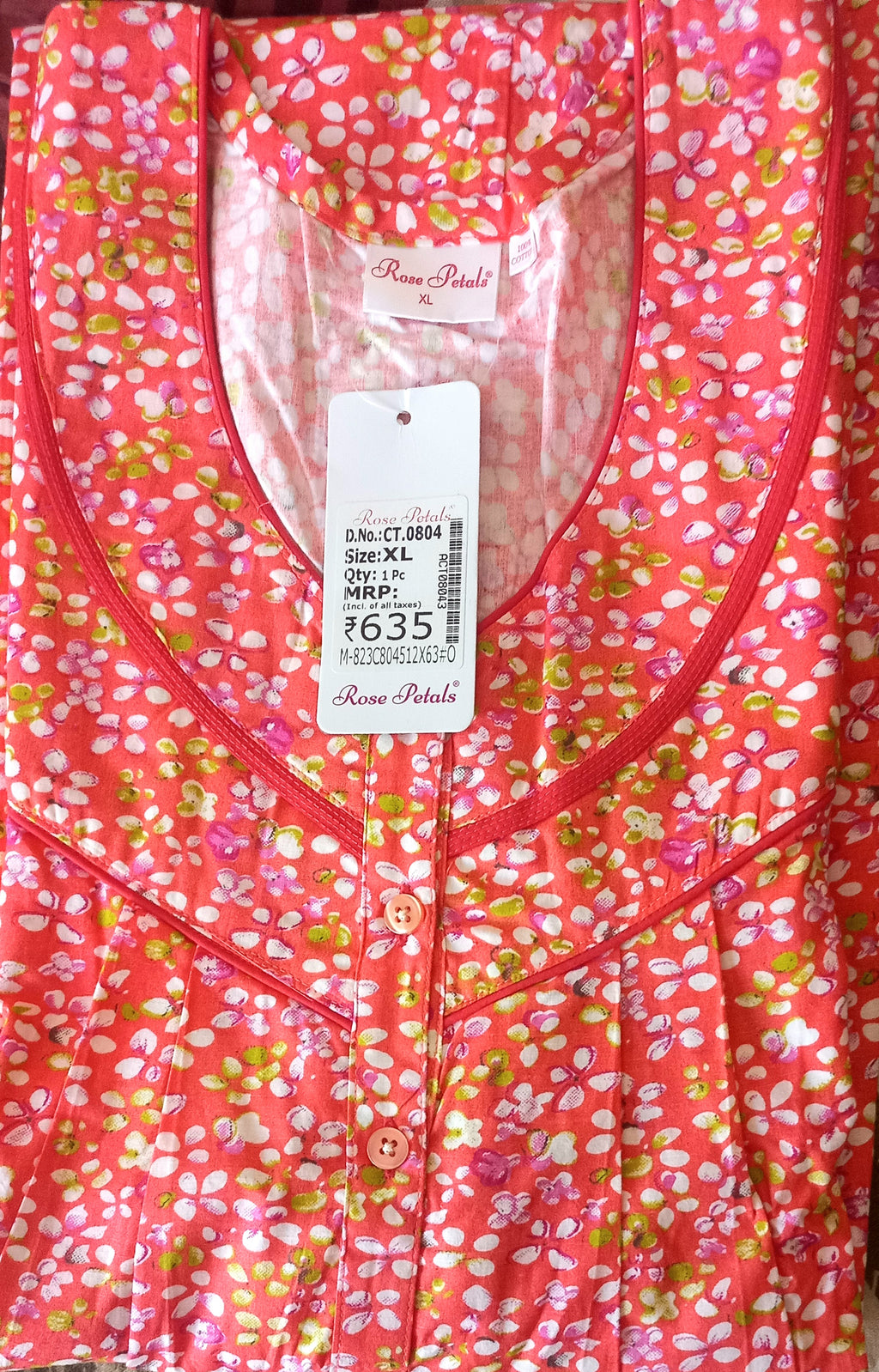 Premium Cotton Night Gowns-CT-0804