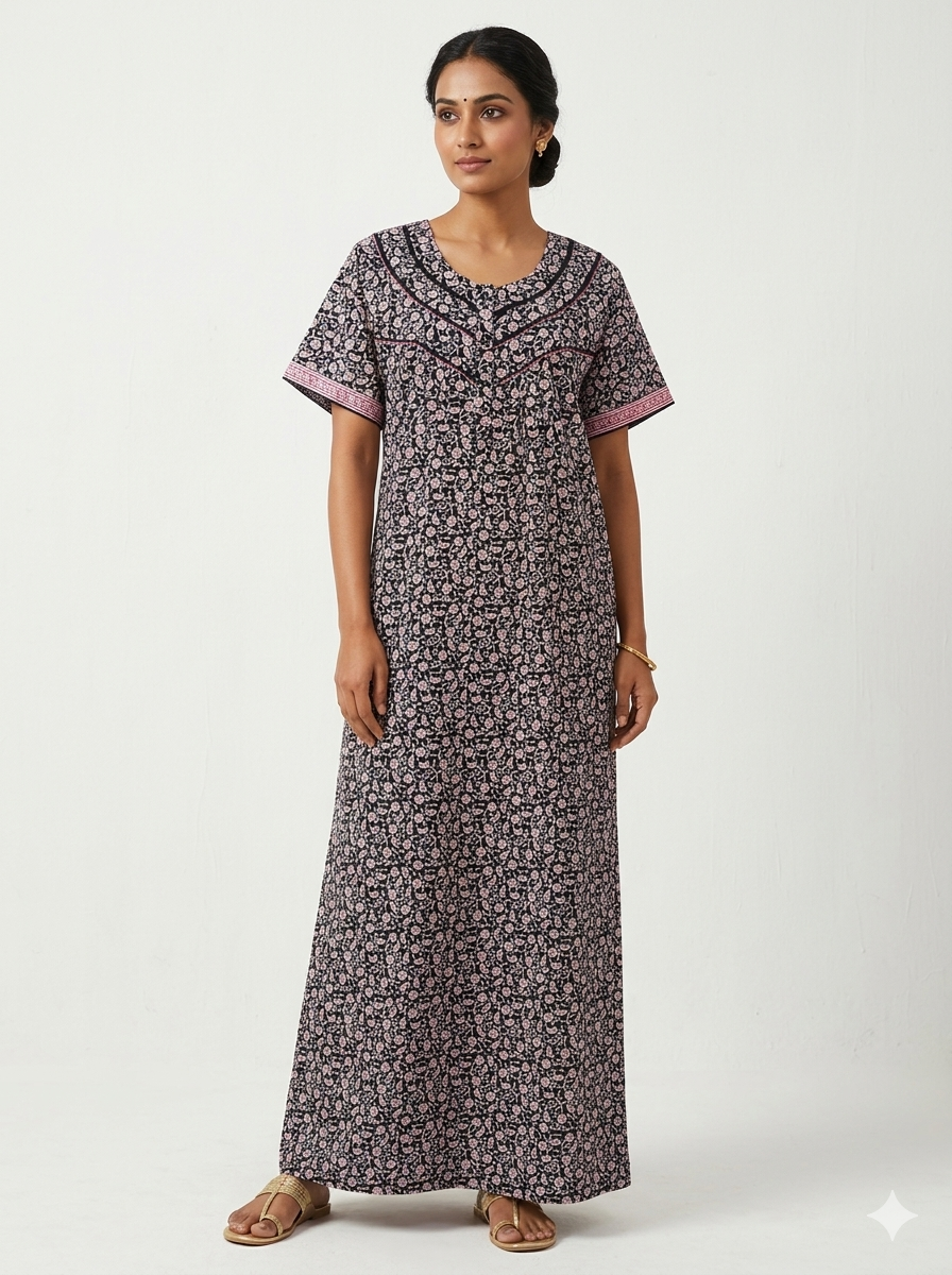 Premium Cotton Night Gowns XXL-CT-1512